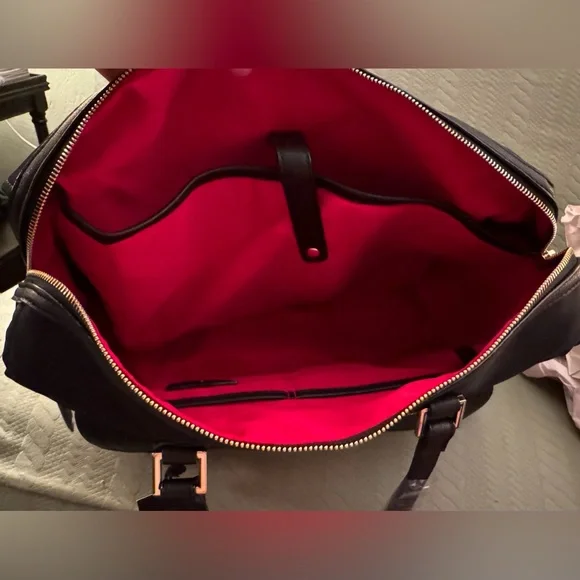 Travanti Work Tote Bag Black w/Red Lining NWT - Picture 11 of 16